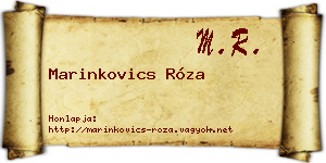 Marinkovics Róza névjegykártya