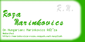 roza marinkovics business card